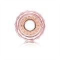 Pandora Pink Shimmering Murano Glass Charm-PANDORA Rose 781650