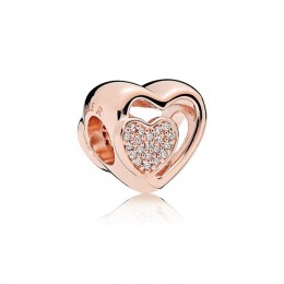 Pandora Joined Together Charm-Rose & Clear CZ 781806CZ