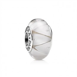 Pandora White Looking Glass Charm-Murano Glass 790921