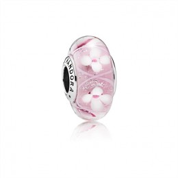 Pandora Field of Flowers Pink Murano Glass Charm 791665