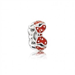 Pandora Disney Minnie bow silver spacer with red enamel 791582EN09