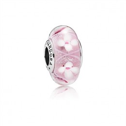 Pandora Pink Field of Flowers Charm-Murano Glass 791665
