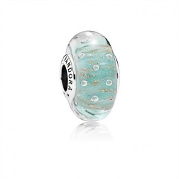 Pandora Mint Glitter Charm-Murano Glass 791669
