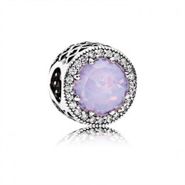 Pandora Radiant Hearts Charm-Opalescent Pink Crystal & Clear CZ 791725NOP