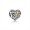 Pandora November Signature Heart Charm-Citrine 791784CI