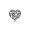 Pandora March Signature Heart Charm-Aqua Blue Crystal 791784NAB