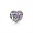 Pandora February Signature Heart Charm-Synthetic Amethyst 791784SAM