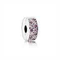 Pandora Mosaic Shining Elegance Clip-Fancy Pink & Fancy Purple CZ