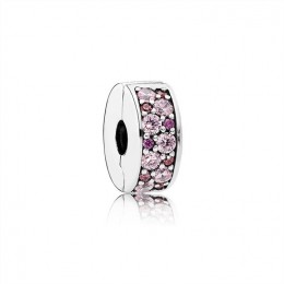 Pandora Mosaic Shining Elegance Clip-Fancy Pink & Fancy Purple CZ
