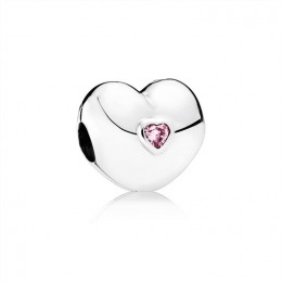 Pandora Jewelry Steady Heart Clip-Pink CZ 791981PCZ