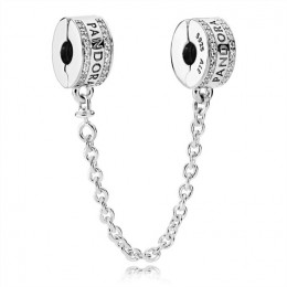 Pandora Jewelry Logo Safety Chain 792057CZ