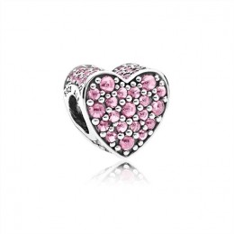 Pandora Pink Dazzling Heart Charm-Pink CZ 792069PCZ