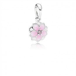 Pandora Magnolia Bloom Charm-Pale Cerise Enamel & Pink CZ 792086PCZ