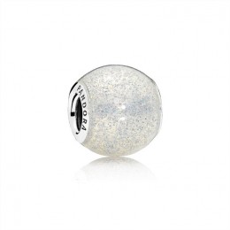 Pandora Glitter Ball Charm-Silvery Glitter Enamel 796327EN144