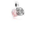 Pandora Love Makes A Family Dangle Charm-Pink Enamel & Clear CZ