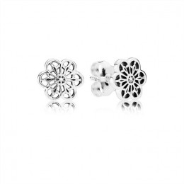 Pandora Floral Daisy Lace Stud Earrings 290692