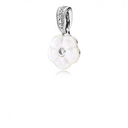 Pandora Luminous Florals Pendant-Mother-Of-Pearl & Clear CZ 390386MOP