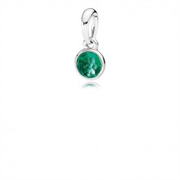 Pandora May Droplet Pendant-Royal-Green Crystal 390396NRG