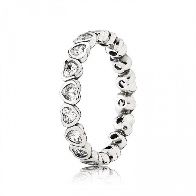 Pandora Forever More Stackable Ring-Clear CZ 190897CZ